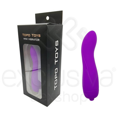 Foto 1 do produto Vibrador com Estimulador de Ponto G, Recarregável em Silicone com 7 Modos de Vibrações - Topo Toys | 14,3 x 3 cm