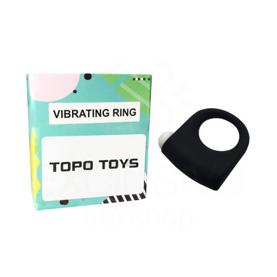 Foto 1 do produto Topo Toys Vibrating Ring - Anel Peniano em Silicone com Vibração Única Resistente a Água - 5,7 x 2,9 cm | Cor: Preto