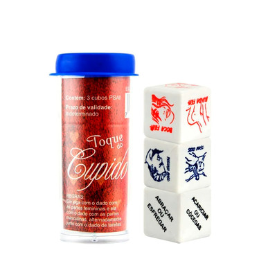 Jogo Toque do Cupido com 3 Dados Eróticos - Diversão Ao Cubo