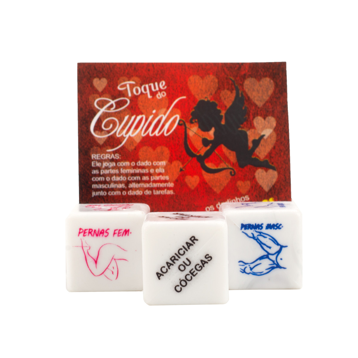 Jogo Toque do Cupido com 3 Dados Eróticos - Diversão Ao Cubo - 2