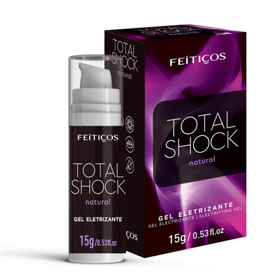 Foto 1 do produto Gel Beijável Lubrificante com Efeito Eletrizante e Traz uma Leve Sensação de Adormecimento - Total Shock - 15g