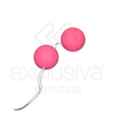 Foto 2 do produto Twin Ball - Bolas BenWa com Peso para Pompoar em Silicone | Cor: Rosa