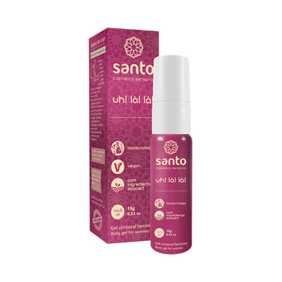 Gel Excitante Feminino com Fórmula Vegana e Extratos Naturais - Santo Funcionais Uh! la! la! | 15 G