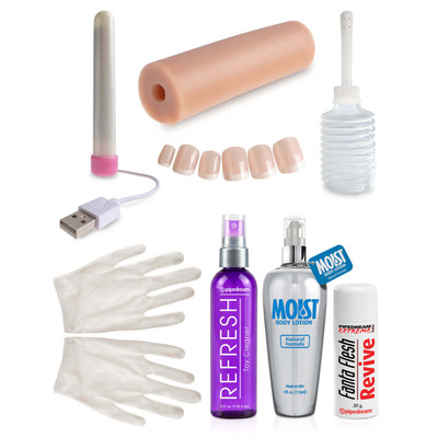 Foto 21 do produto Ultimate Fantasy Doll Kitty - Boneca Realista Completa Feita em Fanta Flesh com Rosto Perfeito, Corpo de Modelo, Vértebras em Aço Inoxidável, Cabelos Loiros, Vibrador USB e 8 Acessórios - 37 Kg e 1,58 Metros de Altura