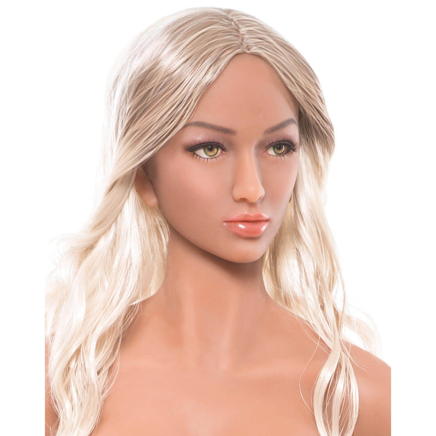 Ultimate Fantasy Doll Kitty - Boneca Realista Completa Feita em Fanta Flesh com Rosto Perfeito, Corpo de Modelo, Vértebras em Aço Inoxidável, Cabelos Loiros, Vibrador USB e 8 Acessórios - 37 Kg e 1,58 Metros de Altura - 9