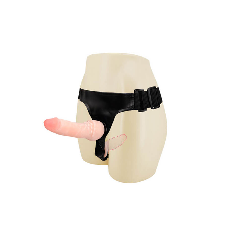 Cinta Peniana Invertida Dupla em Courvin com 2 Pênis Realísticos em Cyberskin - Ultra Female Harness - 6