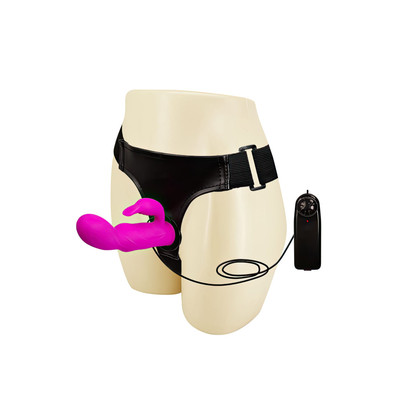 Foto 7 do produto Cinta Ajustável com Vibrador Multivelocidade em Silicone Soft Touch com Estimulador Clitoriano - Ultra Harness | 15 x 3,5 cm