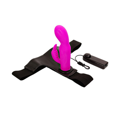 Foto 2 do produto Cinta Ajustável com Vibrador Multivelocidade em Silicone Soft Touch com Estimulador Clitoriano - Ultra Harness | 15 x 3,5 cm
