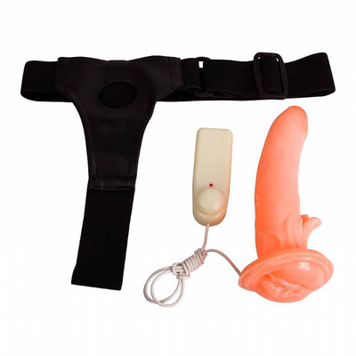 Foto 3 do produto Capa Peniana com Cinta Strap-On, Vibração Multivelocidade, Controle Remoto e Estimulador de Clítoris - Ultra Passionate Harness | 11 x 4 cm