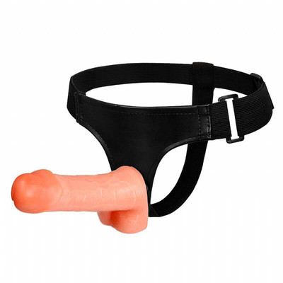 Foto 2 do produto Cinta com Prótese Peniana Realística em Silicone com Glande Definida - LybBaile Ultra Passionate Harness | 16 x 4,1 cm