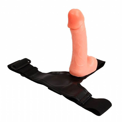 Foto 4 do produto Cinta com Prótese Peniana Realística em Silicone com Glande Definida - LybBaile Ultra Passionate Harness | 16 x 4,1 cm