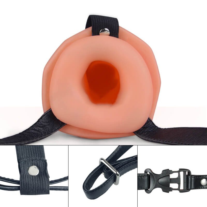 Unisex Hollow Double Penetrator - Capa Peniana Dupla com Formato de Pênis com Cinta Ajustável - 5