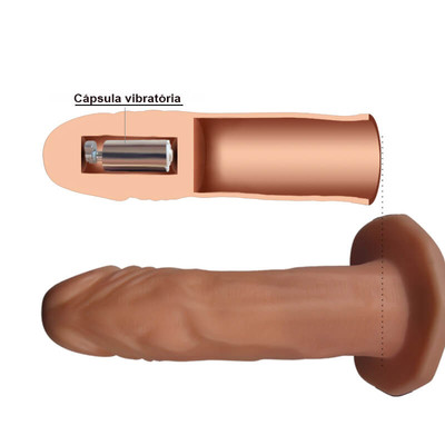 Foto 4 do produto Unisex Hollow Double Penetrator - Capa Peniana Dupla em Formato de Pênis com Cinta Ajustável e Vibro Multivelocidade