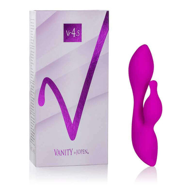 Foto 1 do produto Vanity by Jopen 4.5 - Vibrador Estimulador de Ponto G e Clítoris em Silicone com Vibração Multivelocidade, Controle Independente de Cada Motor e Função Lock - 19 x 3,8 cm