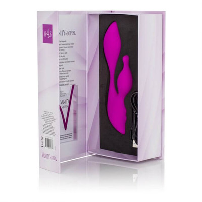 Foto 5 do produto Vanity by Jopen 4.5 - Vibrador Estimulador de Ponto G e Clítoris em Silicone com Vibração Multivelocidade, Controle Independente de Cada Motor e Função Lock - 19 x 3,8 cm