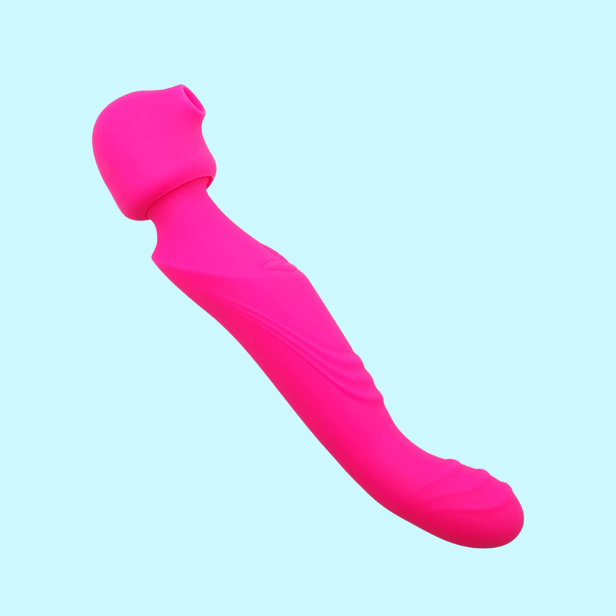 Varinha Mágica Dupla Recarregável em Silicone, Capa com Bocal, 10 Modos de Vibração e Pulsação - SI Happiness | 10,5 x 3,7 cm | Disponível em 2 Cores - 2