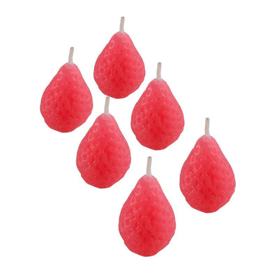 Vela Aromatizada em Formato de Morango - Brasil Fetiche | 6 Unidades
