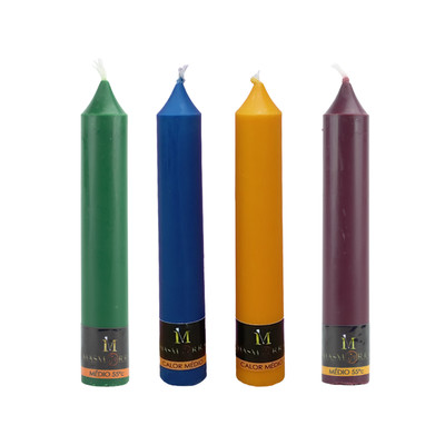 Vela de Cera com Calor Médio - Masmorra Velas | 15 x 2 cm | Disponível em 4 Cores