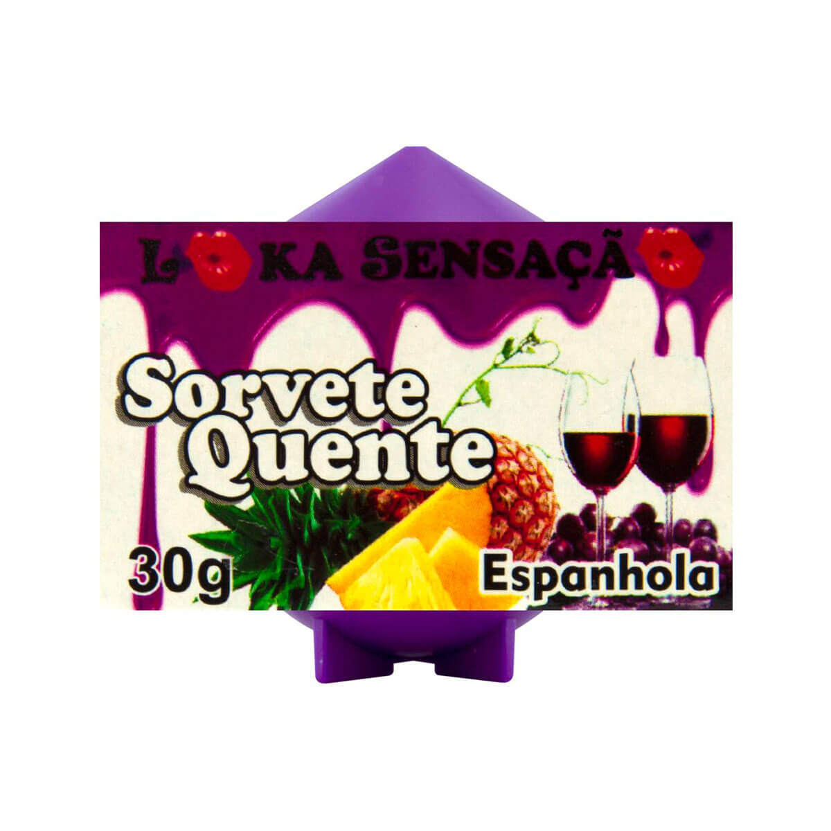 Vela Comestível para Massagem e Sexo Oral - Loka Sensação Sorvete Quente | 30 g | Disponível em 9 Sabores - 6