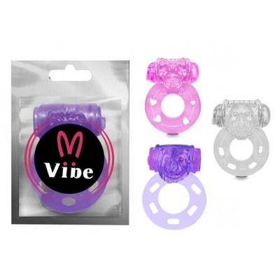 Foto 1 do produto Anel Peniano Com Vibro e Estimulador de Clítoris com Textura Estimuladora Variada - Vibe | Disponível em 4 Cores