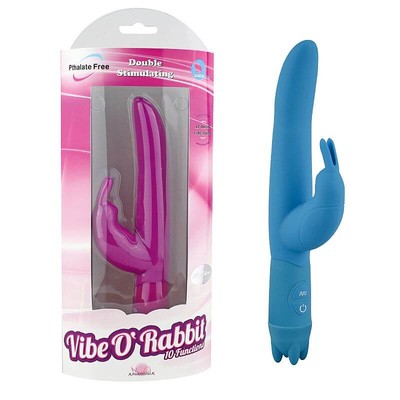 Foto 1 do produto Vibe O Rabbit - Vibrador Estimulador de Clítoris e Ponto G com 10 Modos de Vibração | Cor: Azul