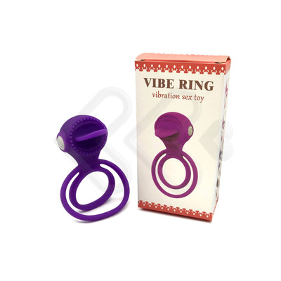 Foto 7 do produto Anel Peniano Duplo com Estimulador Clitoriano em Forma de Língua e Cápsula com Vibração Única - Vibe Ring | 9,1 x 5,6 cm | Disponível em 3 cores