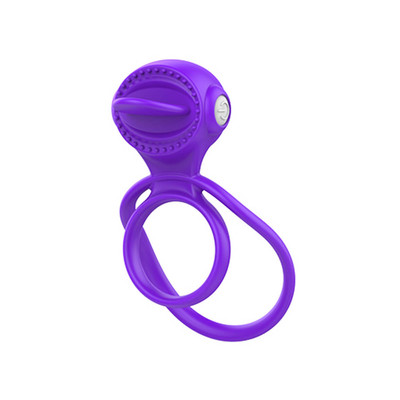 Foto 8 do produto Anel Peniano Duplo com Estimulador Clitoriano em Forma de Língua e Cápsula com Vibração Única - Vibe Ring | 9,1 x 5,6 cm | Disponível em 3 cores
