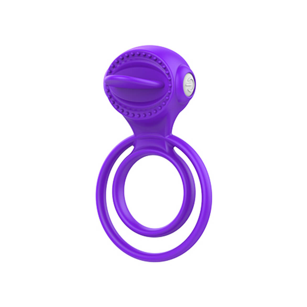 Anel Peniano Duplo com Estimulador Clitoriano em Forma de Língua e Cápsula com Vibração Única - Vibe Ring | 9,1 x 5,6 cm | Disponível em 3 cores - 9