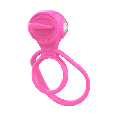 Foto 4 do produto Anel Peniano Duplo com Estimulador Clitoriano em Forma de Língua e Cápsula com Vibração Única - Vibe Ring | 9,1 x 5,6 cm | Disponível em 3 cores