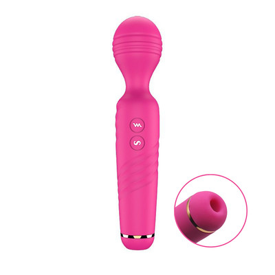 Foto 1 do produto Vibrador Massageador em Silicone com 7 Modos de Vibração e Tecnologia de Sucção, Recarregável via USB - Vibes Of Love Sex Massage | 22,4 x 4,7 cm