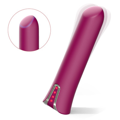 Foto 2 do produto Vibrador com 12 Modos de Vibrações e 2 Capas Estimuladoras de Modelos Diferente em Silicone - Love Stick | 9,4 x 2 cm
