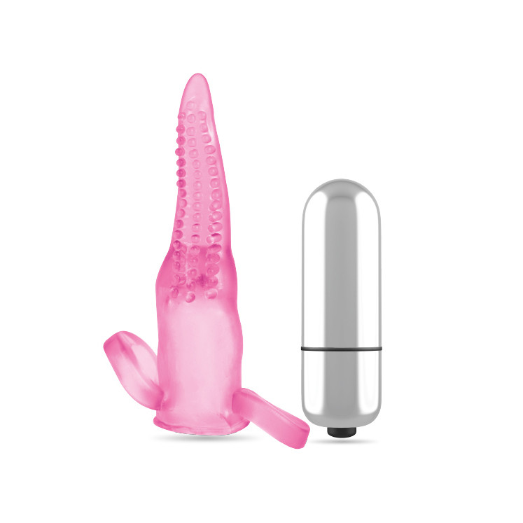 Vibrador 3 em 1 com Anel Peniano Duplo, Cápsula de Vibração Única e Capa Massageadora - Adão e Eva Cock Ring Vibe | 10,2 x 2 cm - 2