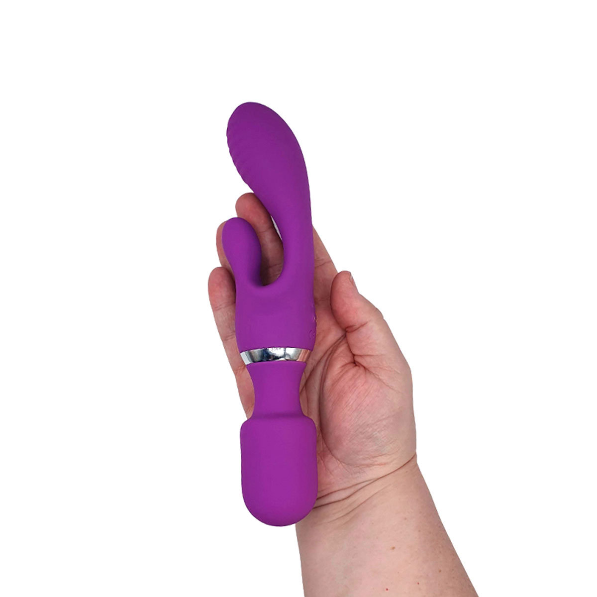 Vibrador 3 em 1, Recarregável, Feito em Silicone com 21 Modos de Vibrações e Resiste a Água - Wediamond | 12,3 x 3,6 cm - 7