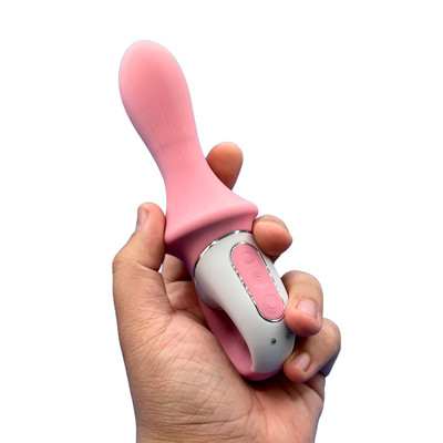 Vibrador Anal Recarregável em Silicone com Haste Inflável, 12 Modos de Vibrações, à Prova D'água e App Control - Satisfyer Air Pump Booty 5 | 8,5 x 3,4 cm