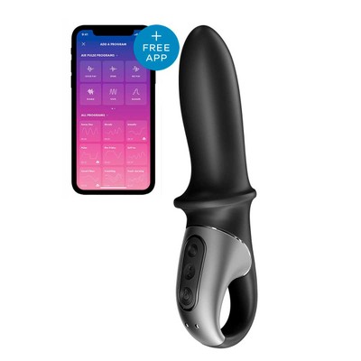 Foto 5 do produto Vibrador Anal em Silicone com 12 Modos de Vibração, App Interativo e Função Aquecimento - Satisfyer Hot Passion | 9,5 x 3,3 cm