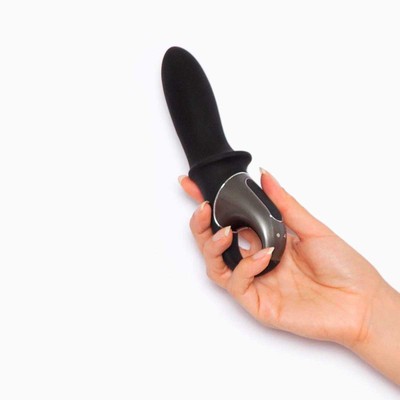 Foto 8 do produto Vibrador Anal em Silicone com 12 Modos de Vibração, App Interativo e Função Aquecimento - Satisfyer Hot Passion | 9,5 x 3,3 cm
