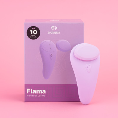 Vibrador de Calcinha com 10 Modos de Vibração e Imã para Prendê-lo na Peça Intima e Aplicativo Interativo - Exclusiva Flama