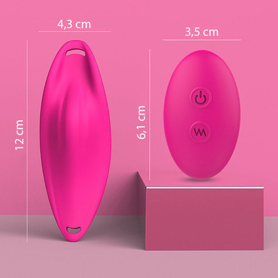 Foto 4 do produto Vibrador de Calcinha com 9 Modos de Vibração e Controle Remoto Sem Fio- S-Hande Petal-RCT - 12 x 4,3 cm | Disponível em 2 Cores