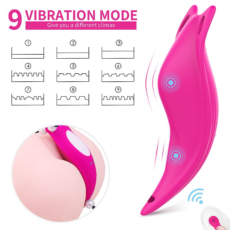 Vibrador em Silicone com 9 Modos de Vibrações, Controle Remoto Sem Fio e Calcinha - S-hande Rebecca-RCT | 13 x 4,3 | Disponível em 2 Cores - 3