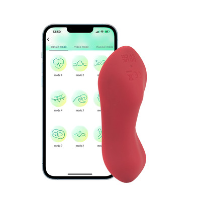 Vibrador para Calcinha com Controle Via Aplicativo, 9 Modos de Vibração e Recarregável - Hondream | 9,2 x 4 cm