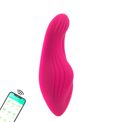 Vibrador para Calcinha com Controle Via Aplicativo, 9 Modos de Vibração, Textura Ondulada e Recarregável - Butterfly | 8,5 x 4 cm