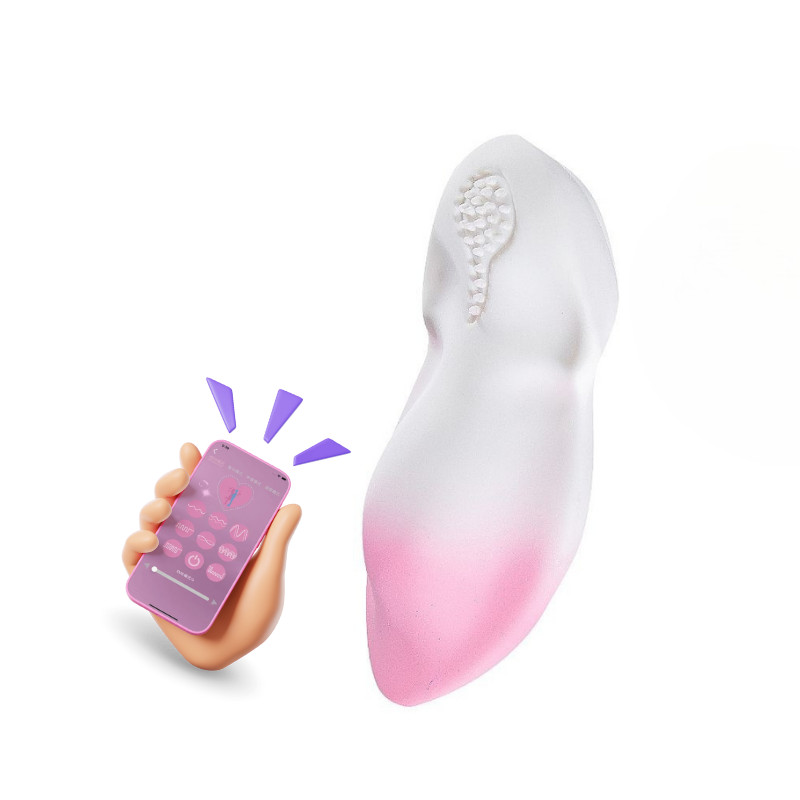 Vibrador de Calcinha em Forma de Coelho com 11 Modos de Vibração, Controle por Aplicativo, Fixador Magnético e Recarga via Cabo USB - 8,6 x 3,6 cm - 1