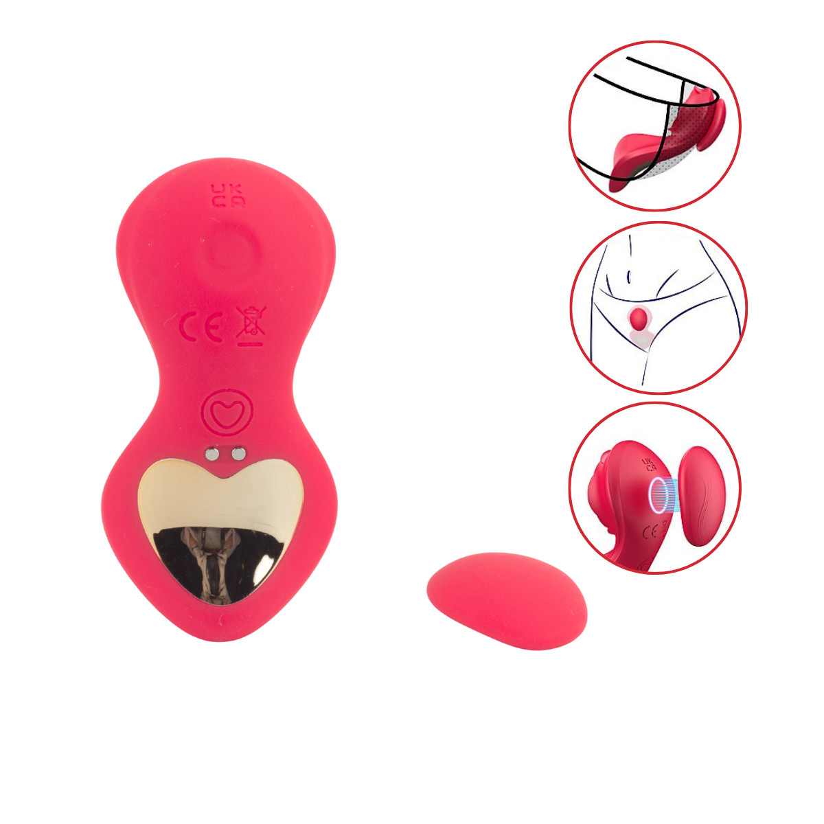 Vibrador para Calcinha em Silicone com 12 Modos de Vibração, Fixador Magnético, Recarregável e Controle por App - Paraty App | 8,5 x 4,2 cm - 9