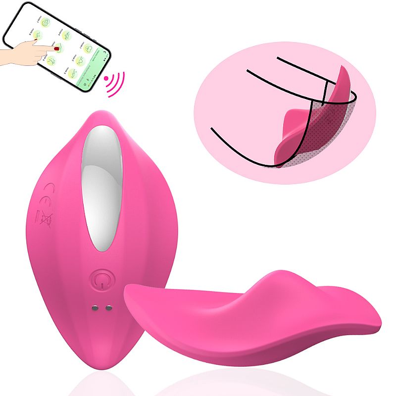 Vibrador de Calcinha em Silicone com 9 Modos de Vibrações, Controle por App e Carregamento via Cabo USB Magnético - SI Paname App | 8 x 4,5 cm | Disponível em 3 Cores - 5