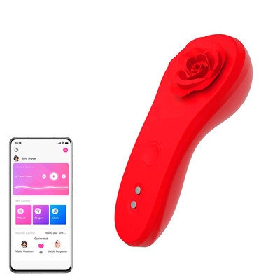 Vibrador de Calcinha em Silicone Aveludado com Controle por Aplicativo e10 Modos de Vibração - Funtown Caleo | 9,1 x 3,3 cm