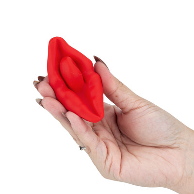 Vibrador de Calcinha em Silicone com Formato de Boca, Recarregável, 9 Modos de Vibração e Controle via Aplicativo | 8,5 x 4,2 cm