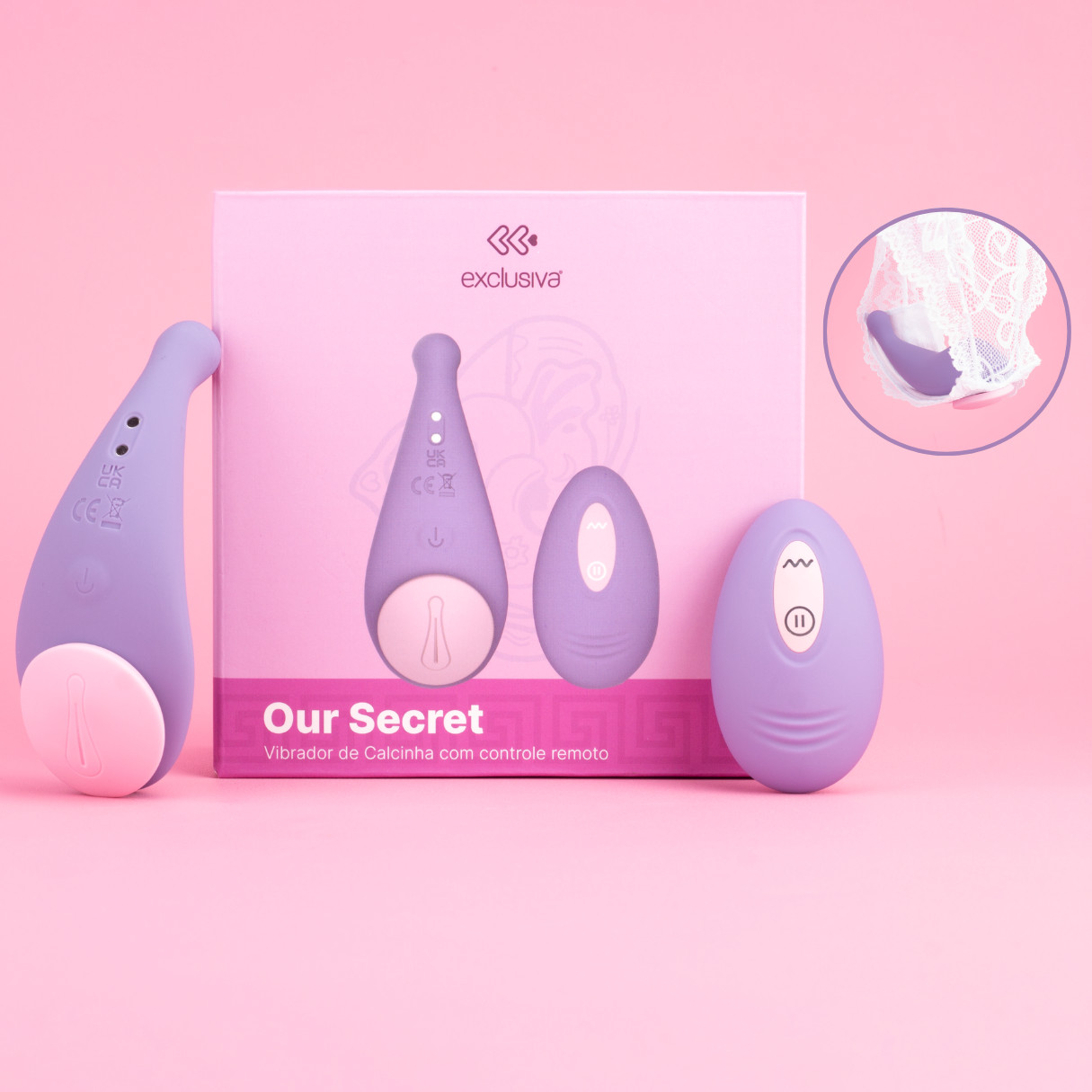 Vibrador de Calcinha em Silicone Macio com 9 Modos de Vibração e Controle Remoto Sem Fio - Exclusiva Our Secret - 2