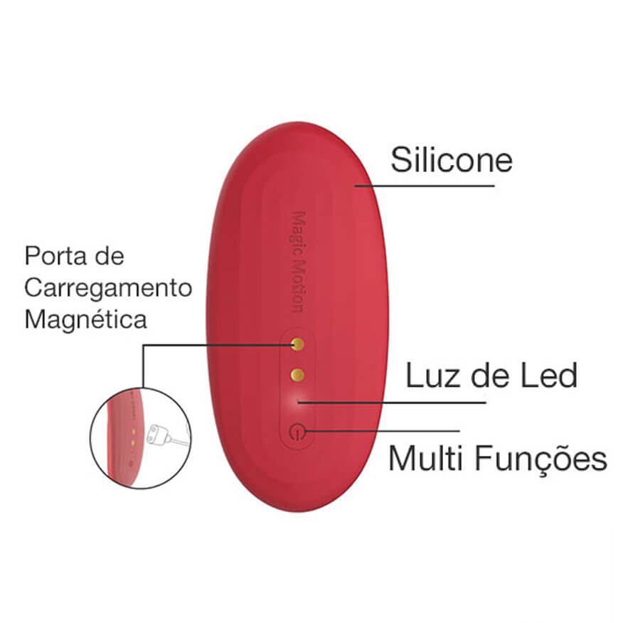 Vibrador de Calcinha em Silicone Recarregável com 10 Modos de Vibração, Aplicativo e Despertador - Magic Motion Nyx | Disponível em 2 Cores - 12