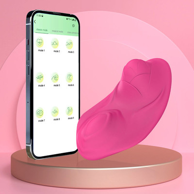 Vibrador de Calcinha em Silicone com 9 Modos de Vibração e 3 Modos de Estimulação Clitoriana com Controle via Aplicativo - Adão & Eva | 8,8 x 4,3 cm | Disponível em 2 Cores