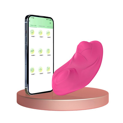 Vibrador de Calcinha em Silicone com 9 Modos de Vibração e 3 Modos de Estimulação Clitoriana com Controle via Aplicativo - Adão & Eva | 8,8 x 4,3 cm | Disponível em 2 Cores